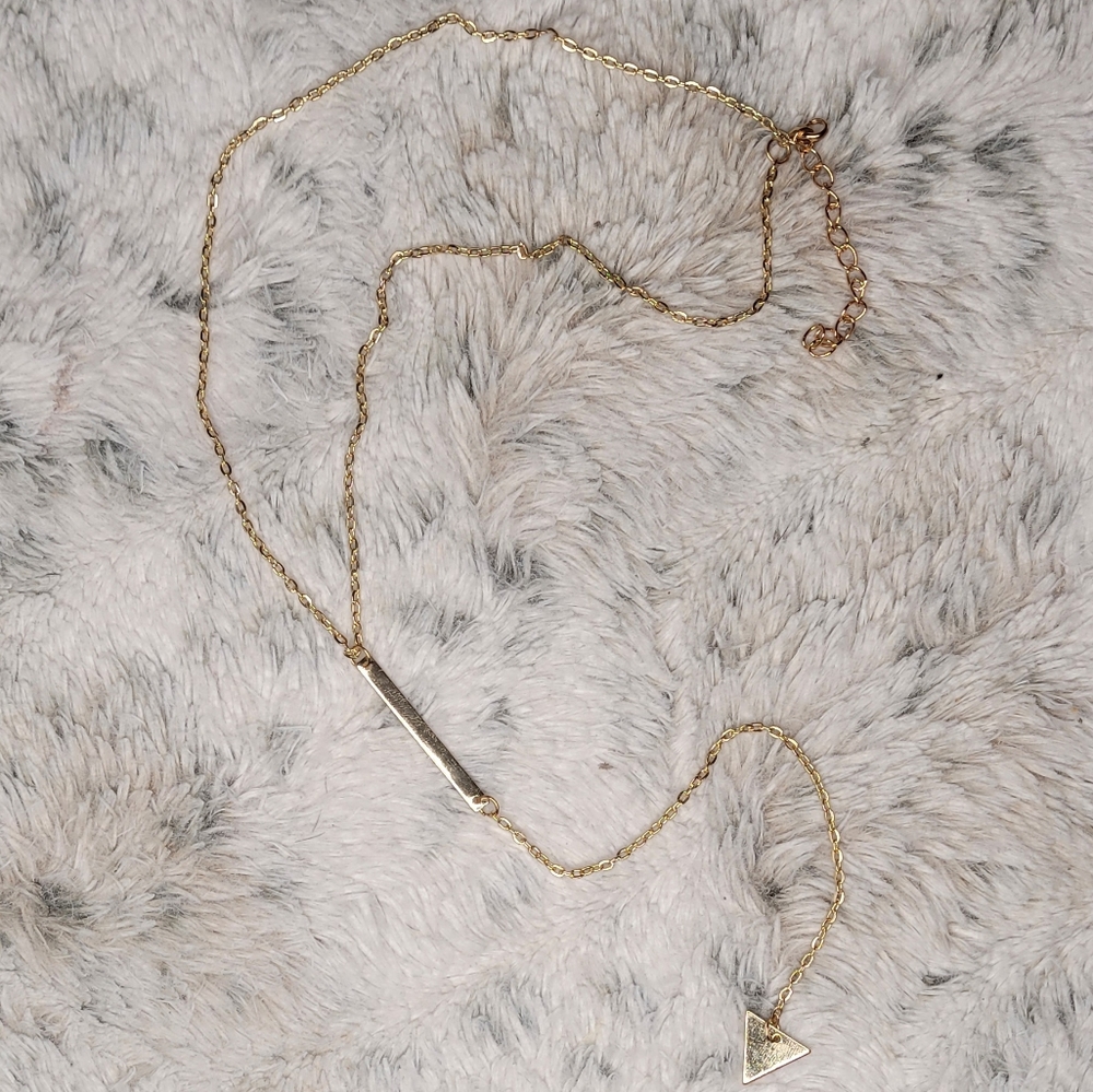 Triangle Lariat Necklace